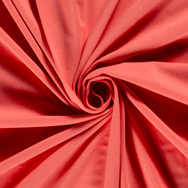 Jersey fabric Unicolour Coral