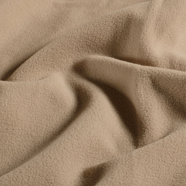 Fleece fabrik Uni Beige