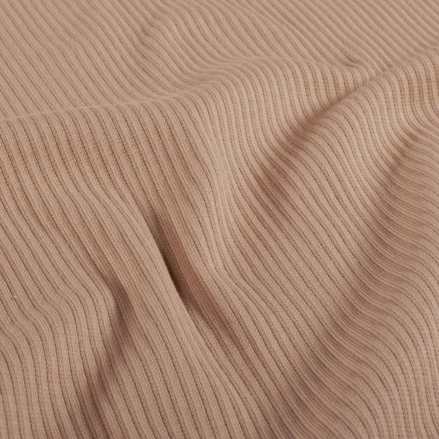 Rib Jersey tissu Unicolore Nude