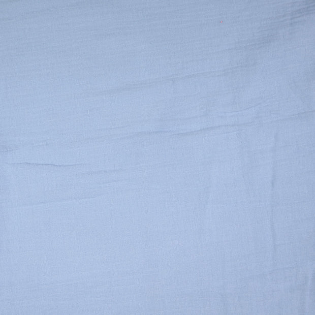 double gaze tissu Unicolore Bleu bébé