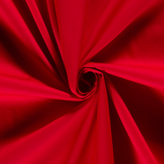 Popeline de Coton tissu Unicolore rouge