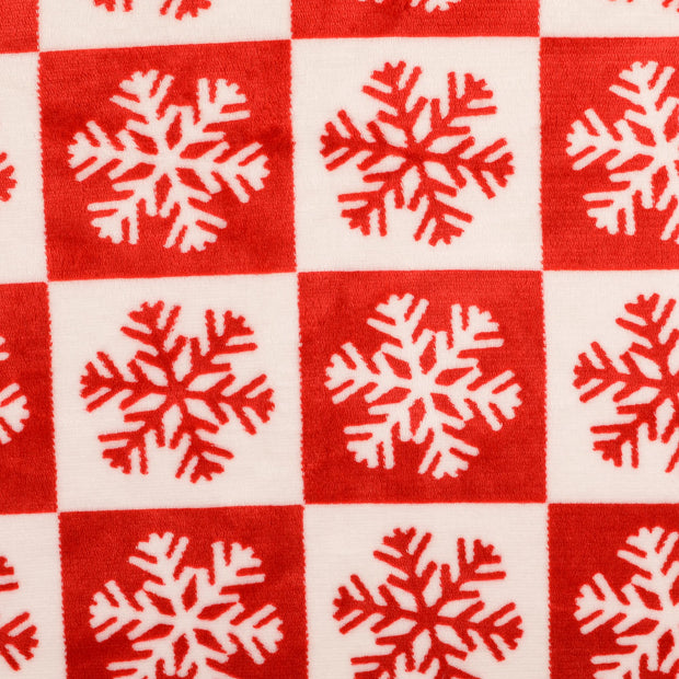 Fleece fabrik Weihnachten rot