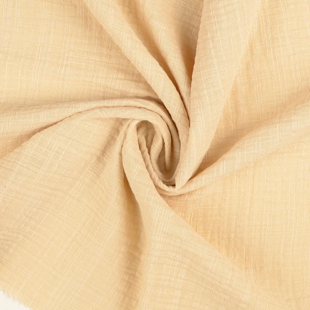 Musselin fabrik Beige Slub 