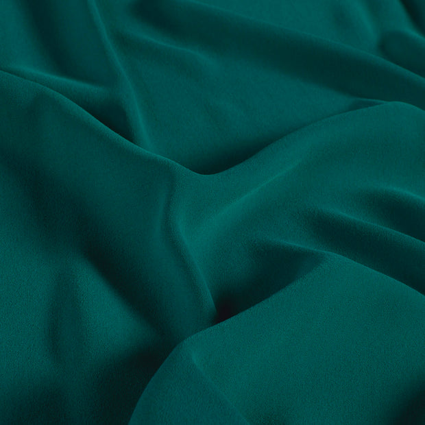 Crêpe tissu Unicolore Bleu Canard