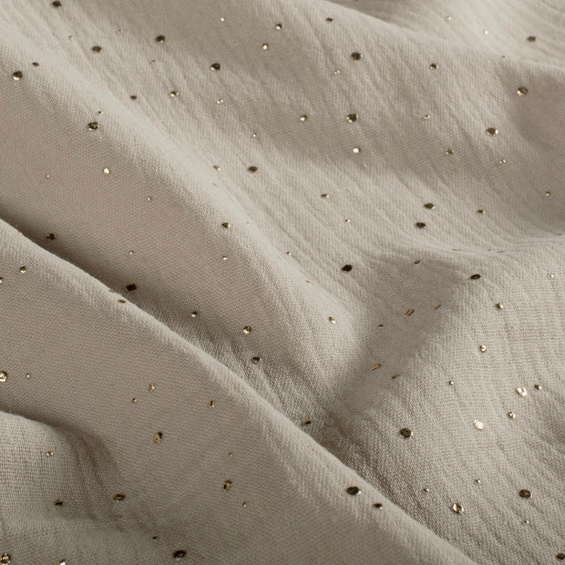 Muslin fabric Dots Beige