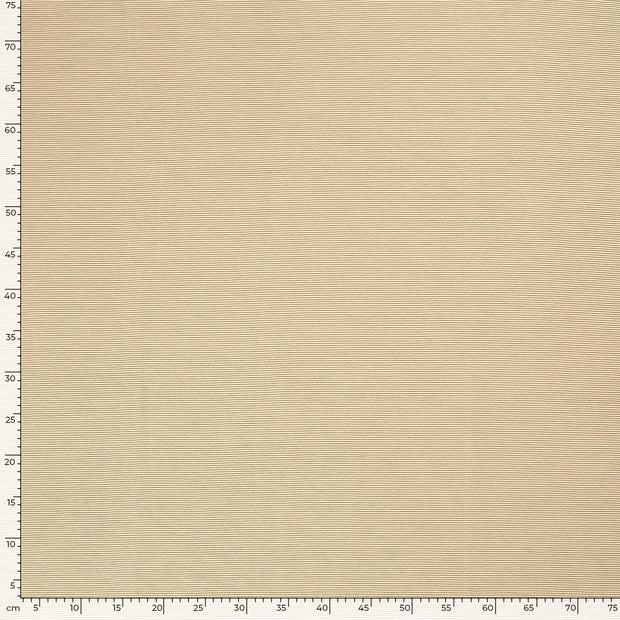 Ottoman jersey fabric Unicolour Beige