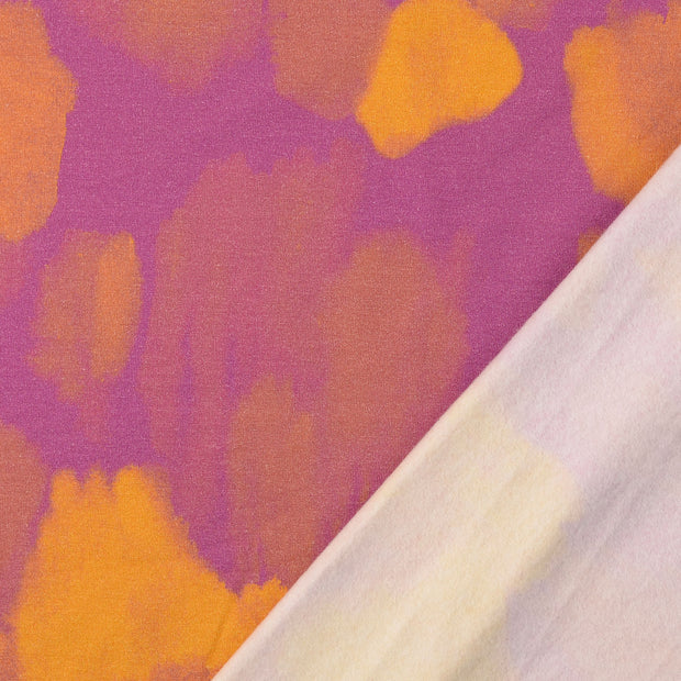 French Terry tissu fuchsia imprimé numérique 