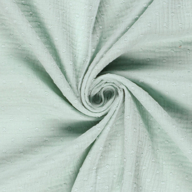 Muslin fabric Dots Mint