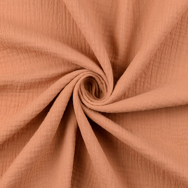 double gaze tissu Noix de Muscade mat 