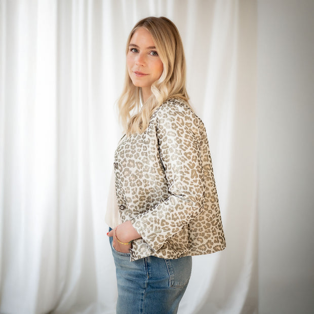 Jacquard fabrik Tiere schwarz