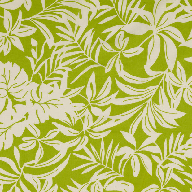  tissu fleurs Pomme verte