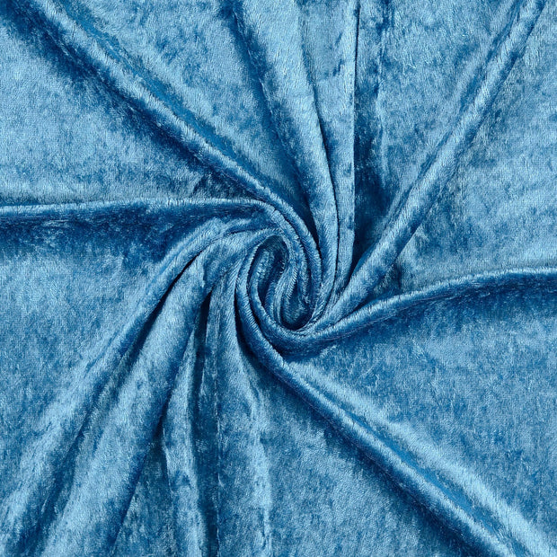 Velours fabric Indigo crushed 