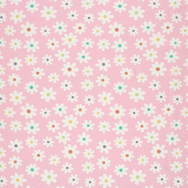 Popeline de Coton tissu Rose mat 