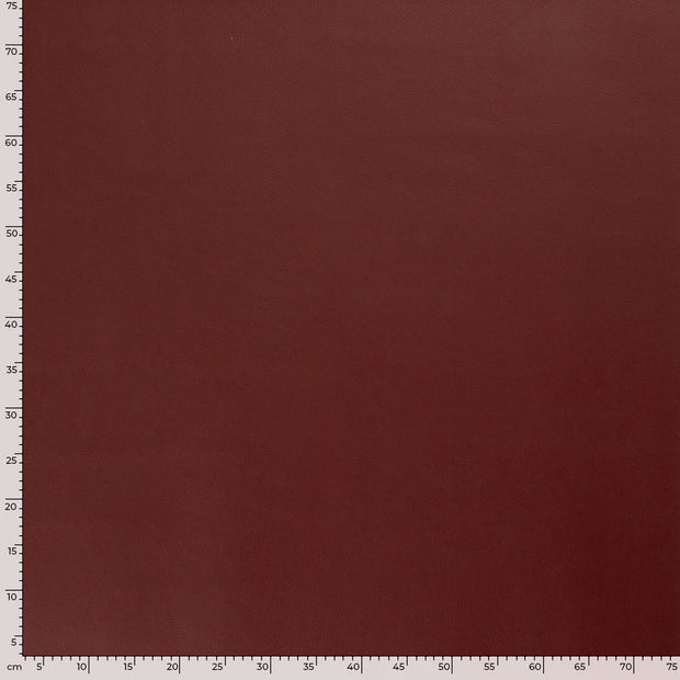 Artificial Leather fabric Unicolour Bordeaux