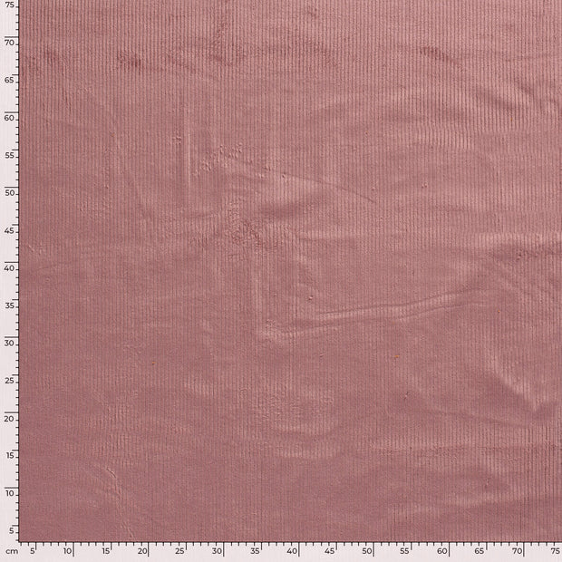 Jumbo Cord Stretch 6w fabric Unicolour Light Mauve