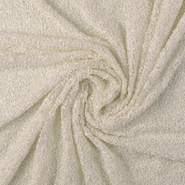 Maille tissu Blanc scintillant 