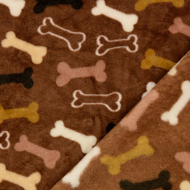 Polaire tissu chiens imprimé 