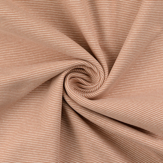 Bord Cote Fil Teint tissu Noix de Muscade mat 