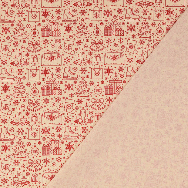  tissu Blanc cassé imprimé 