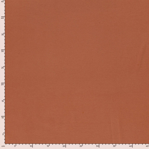 Rib Jersey tissu Unicolore Bois Rouge