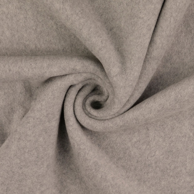 Fleece fabrik grau 