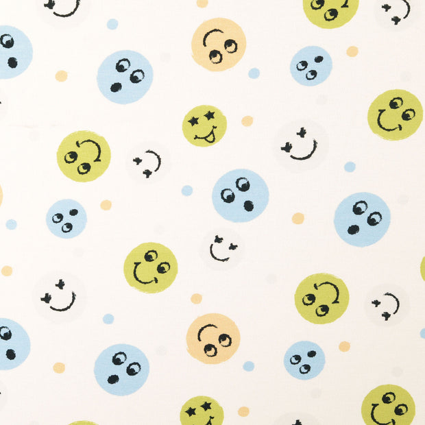 Jersey fabrik Emoticons Blau