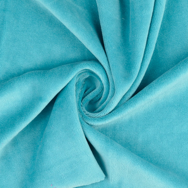 Nicky velours tissu Bleu Ciel 