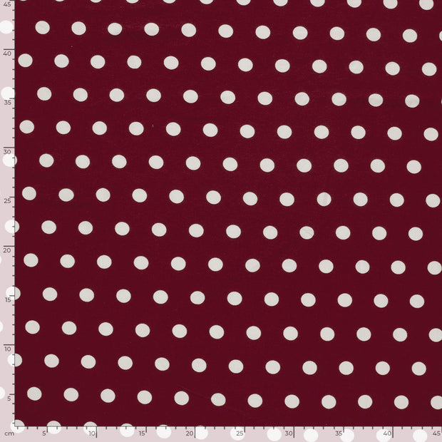 Viscose Vortex Jersey fabrik Punkte Bordeauxrot