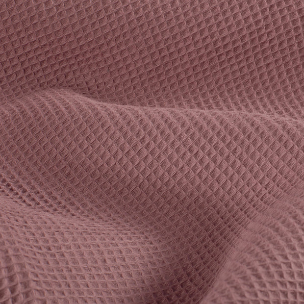 Waffle piqué fabric Unicolour Old Pink