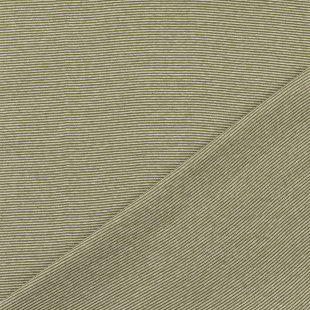 Bord Cote Fil Teint tissu Vert Forêt 