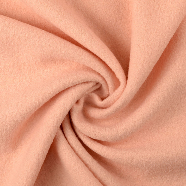 Chiffon en laine tissu saumon mat 
