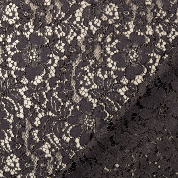 Lace fabric Dark Grey 