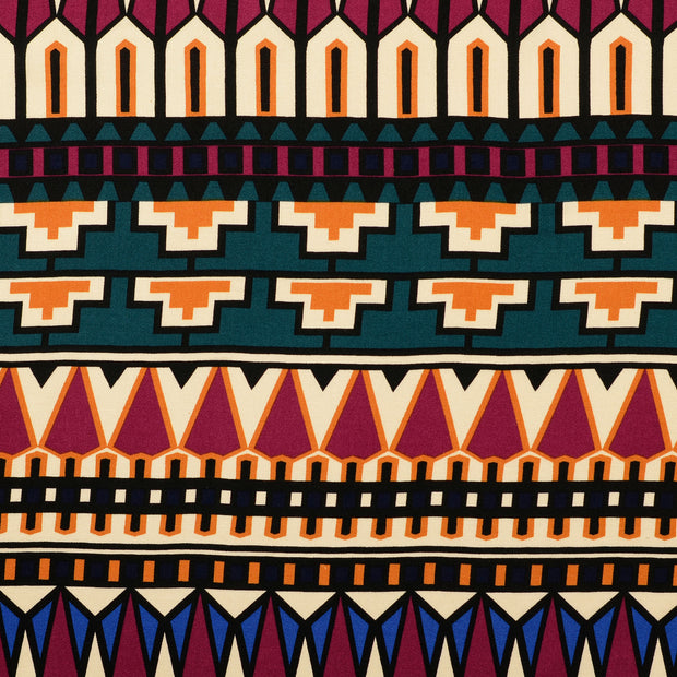 Viscose Satin fabrik Geometrische Mehrfarbig