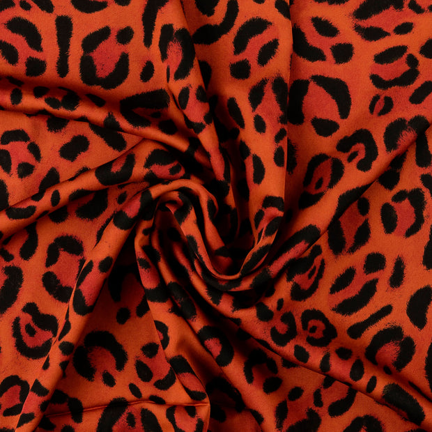 Viscose Poplin fabrik orange 