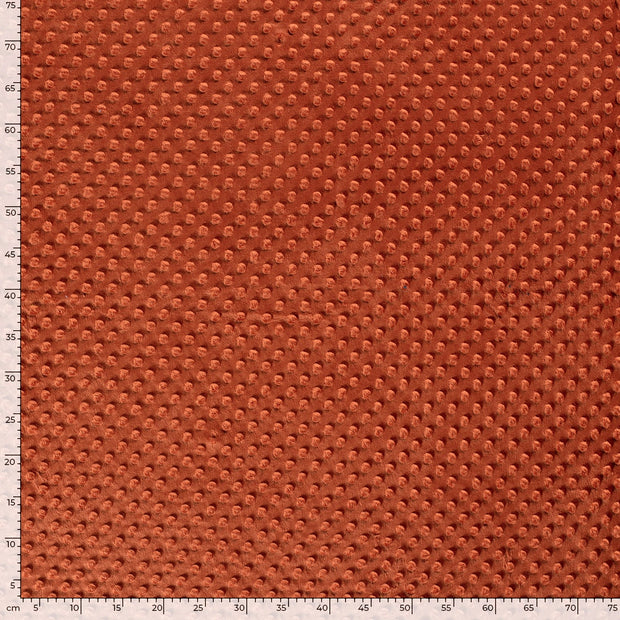 Minky fabric Unicolour Brique