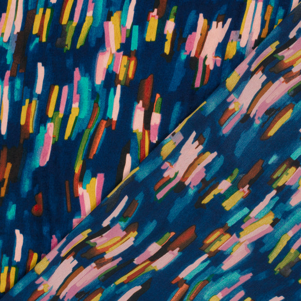 Satin Velvet fabric Abstract printed 