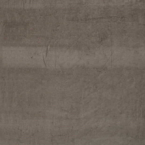 Nicky Velours Rib fabrik Uni Taupe Grau