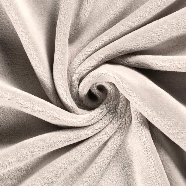 Wellness Fleece fabrik Hellgrau weich 