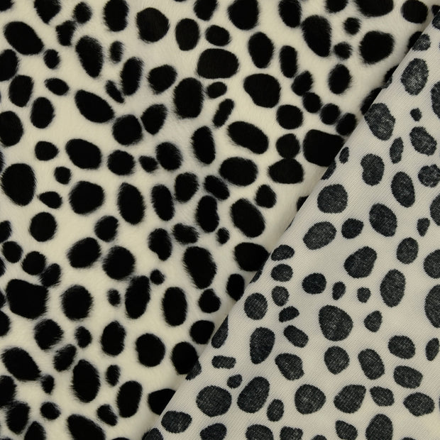 Velours tissu pois imprimé 