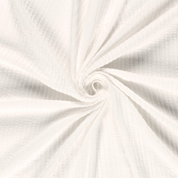 Rib Jacquard tissu Blanc cassé 