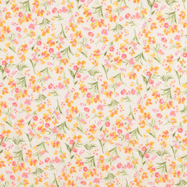  tissu fleurs multicolore
