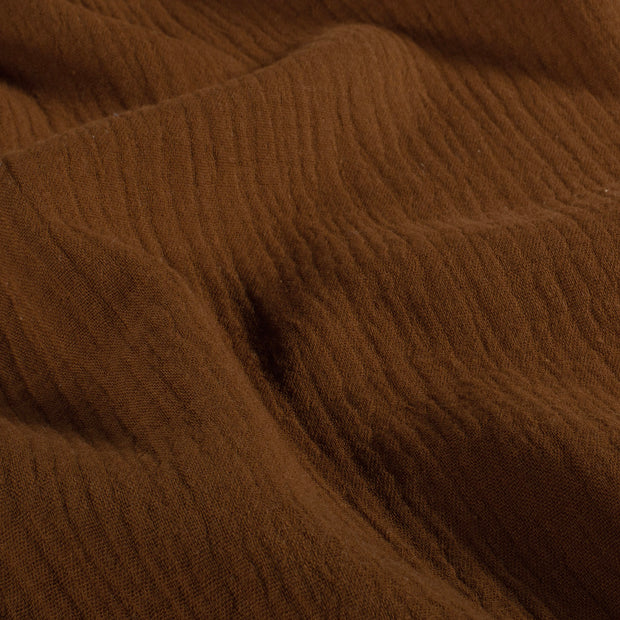 Muslin extra wide fabric Unicolour Brown