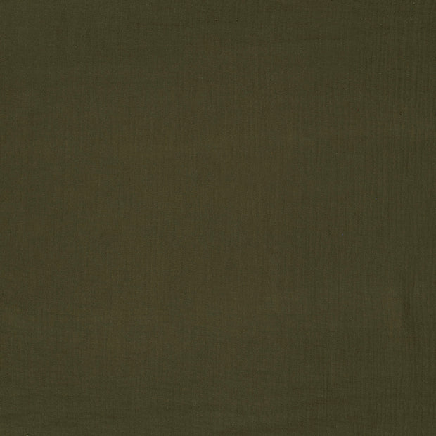Muslin extra wide fabric Khaki Green matte 