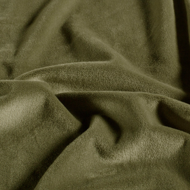 Supersoft Velvet fabric Unicolour Khaki Green