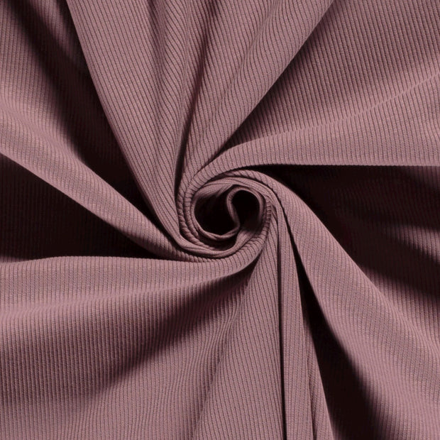 Rib Jersey tissu Mauve mat 