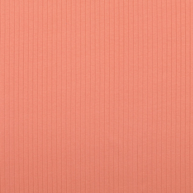 Rib Jersey fabrik Uni Coral
