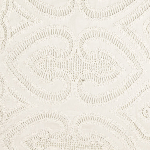 Spitze fabrik Ornamente weiß