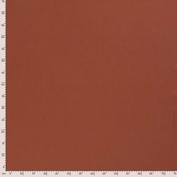 Rib Jersey fabric Unicolour Redwood